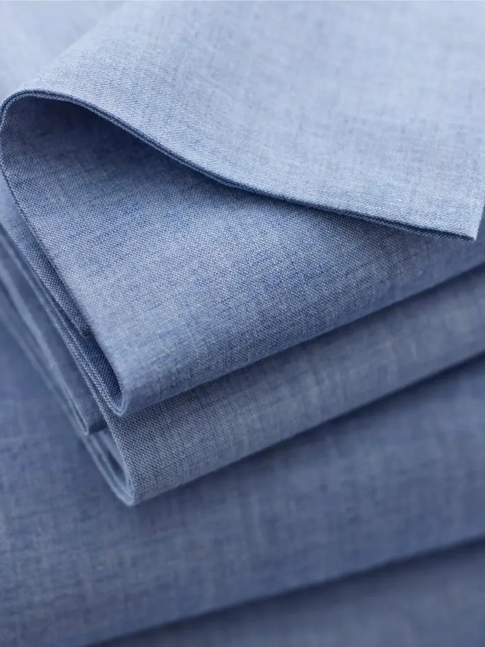 Polo Ralph Lauren Graydon Chambray Blue Cotton King Fitted Sheet Pillowcase Set